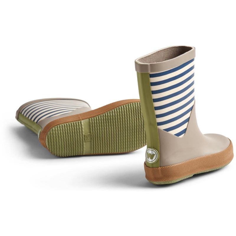 Gummistøvel Juno Blue Stripe Wheat 