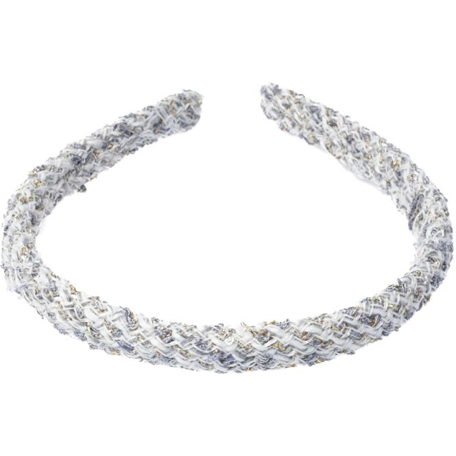 Hovedbilde Tweed Hair Band Thin Steel Blue DARK