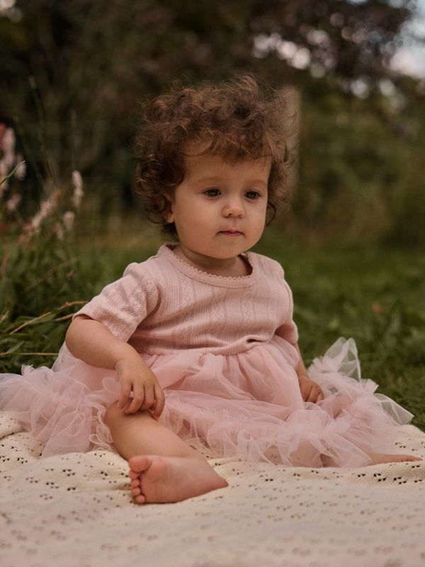 Fanelle Body Dress Tulle Peach Whip Lil Atelier