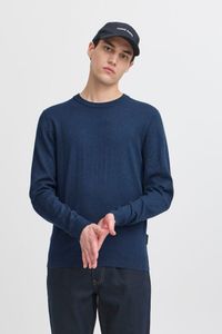 Hovedbilde Halfdan Crew Neck Knit Medieval Blue Melange - ...