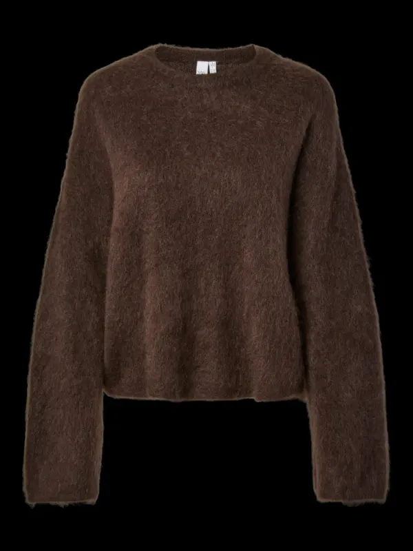 Tilde LS Mohair Blend Pullover Mole YAS
