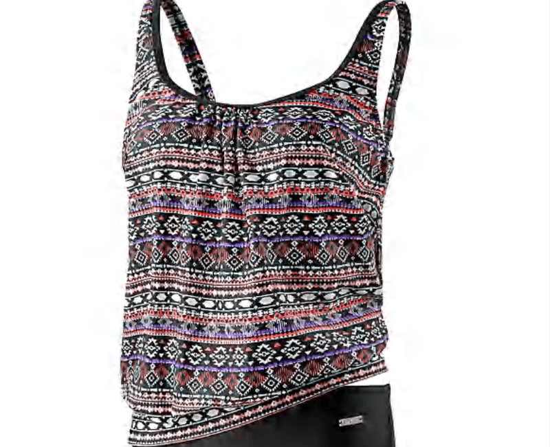 Dia Badetrøye Black-Multi Lascana 