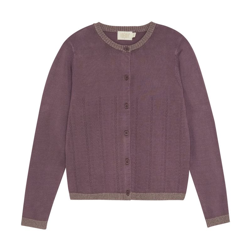  Cardigan Pointelle Flint Creamie