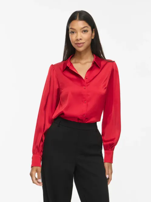 Hovedbilde Vienna Ravenna Balloon Shirt Savy Red VILA