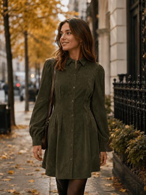 Hovedbilde Vicordu LS Shirt Dress Forest Night VILA