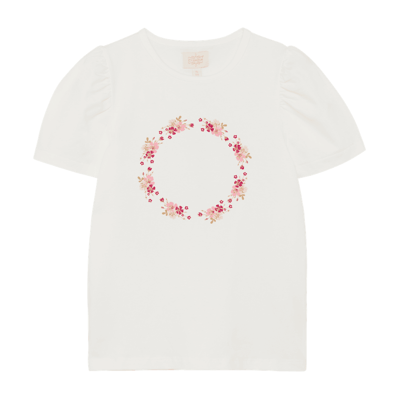 T-Skjorte Flower Rose Smoke Creamie 