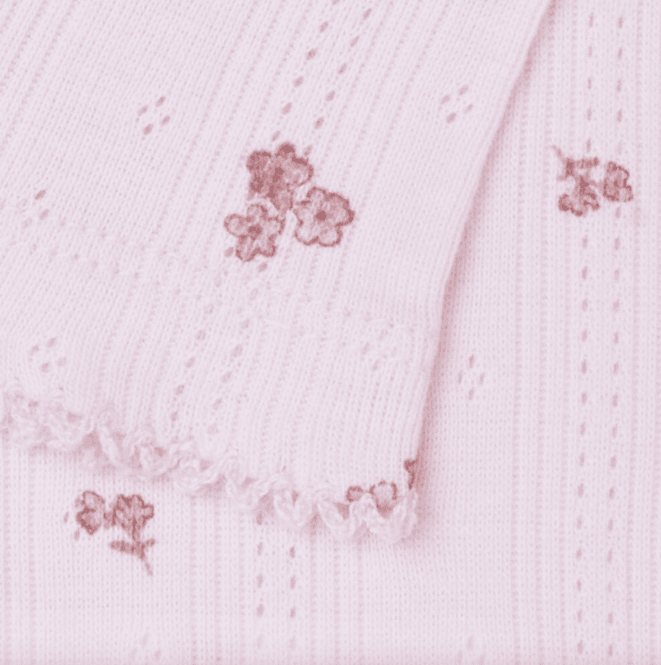 Hovedbilde Leggings Pointelle Små Blomster Pale Lilac Fixoni ...