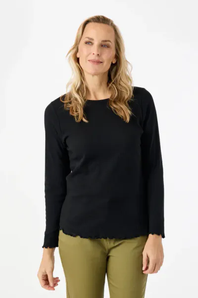 Langermet T-Skjorte Black Jensen