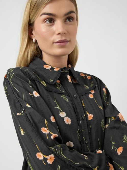 Hovedbilde Somelli Langermet Shirt Black Flower Print YAS