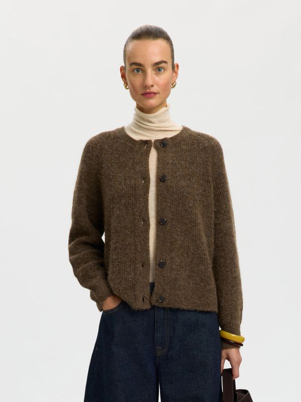 Lulu LS Short Cardigan Dachshund Melange Selected Femme 