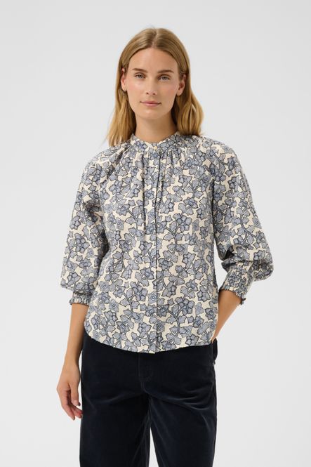 Hovedbilde Almeri Shirt Dark Navy Leaf Print Part Two