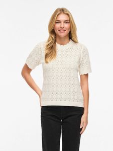 Hovedbilde Vilowen Pointelle Knit Top Cloud Dancer VILA