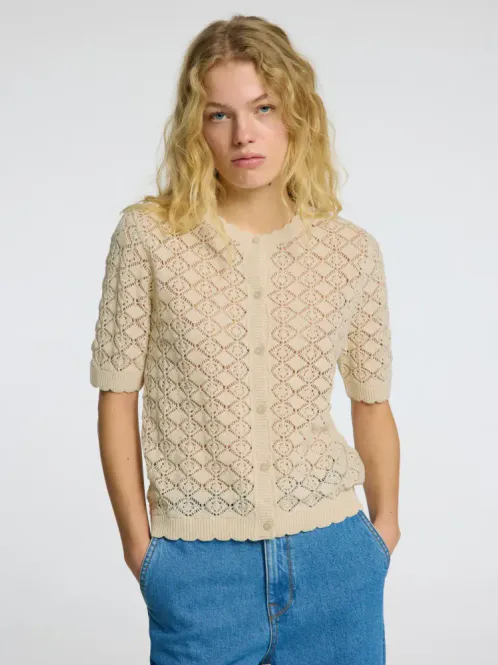 Hovedbilde Sofia Knit Cardigan 2/4 Birch Selected Femme  