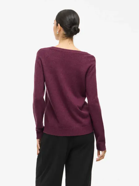 Viril O-Neck Knit Top Fig VILA