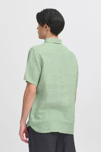 Hovedbilde Anton Skjorte Kortermet Malachite Green Melange ...