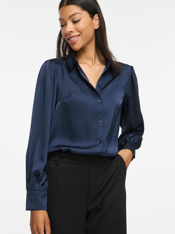 Vienna Ravenna Balloon Shirt Navy Blazer VILA
