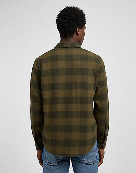 Clean Western Shirt Army Green LEE