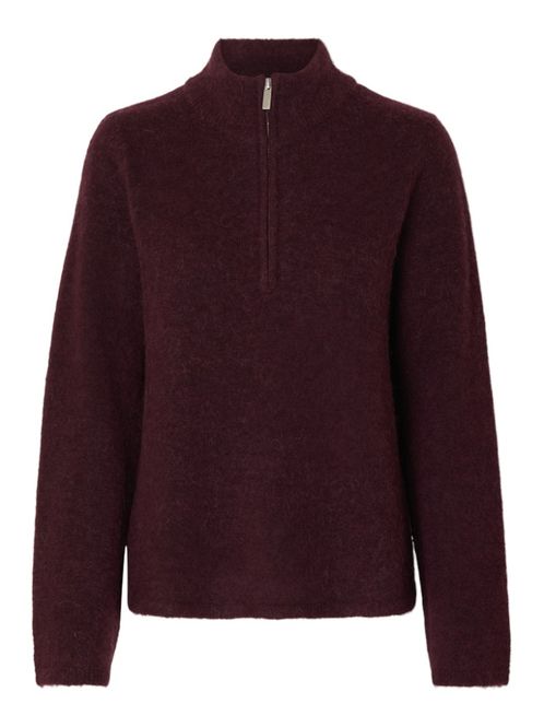 Hovedbilde Lulu LS Knit Half Zip Fig Selected Femme