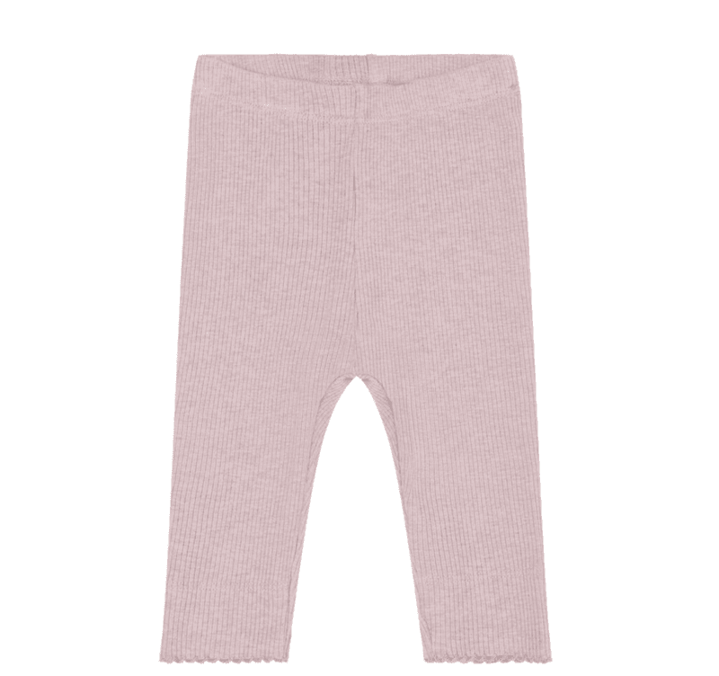 Leggings Rib Pale Mauve Melange Fixoni