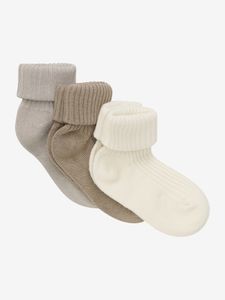 Hovedbilde Baby Sock Rib 3pk Light Taupe Minymo