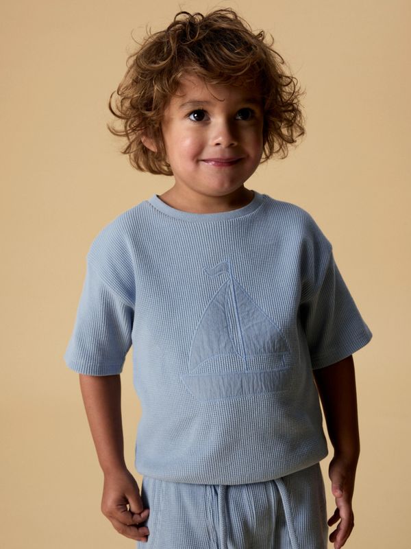 T-Skjorte Harun Loose Sweat Dusty Blue Lil Atelier