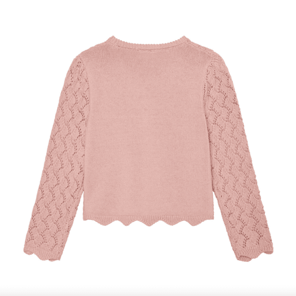 Cardigan Knit Silver Pink Minymo