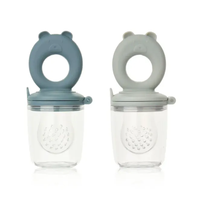 Hovedbilde Miranda Bear Food Feeder 2pk Whale Blue/Dove Blue ...
