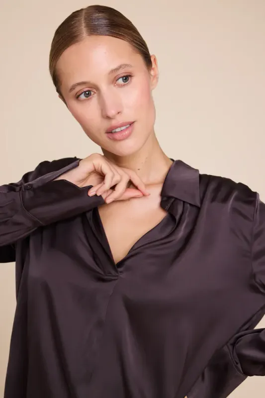 Vivian Blouse Brown Line Of Oslo
