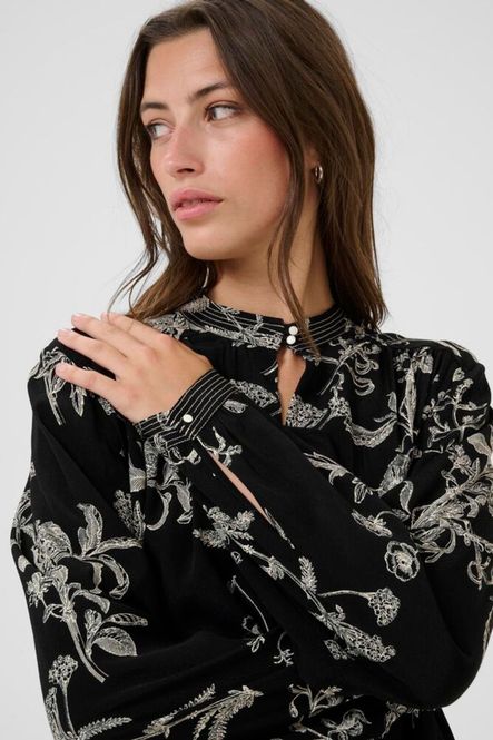 Hovedbilde Shiroma Bluse Black Botanical Print Part Two