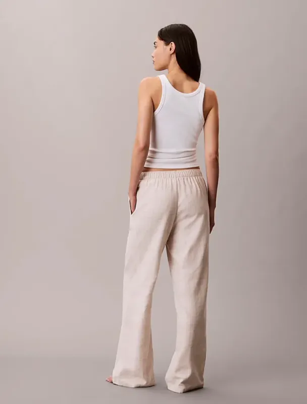 Pysjbukse Flanell Beige Calvin Klein 