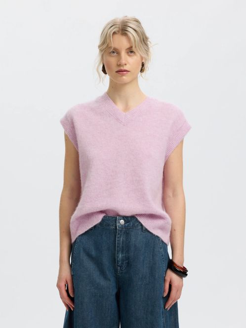 Hovedbilde Lulu Brushed Knit Vest Winsome Orchid Selected