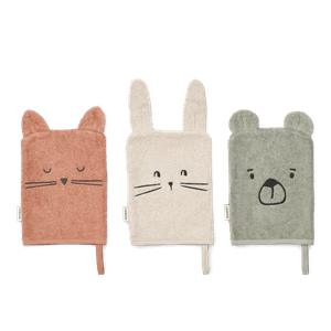 Hovedbilde Sylvester Vaskeklut 3pk Dove blue mix Liewood