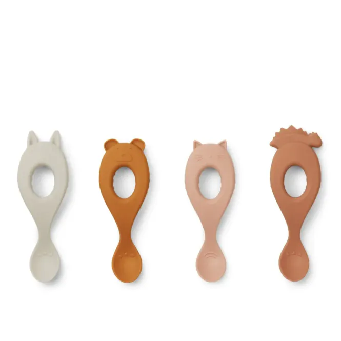 Hovedbilde Liva Silicone Spoon 4pk Hunter Rose Mix Liewood 