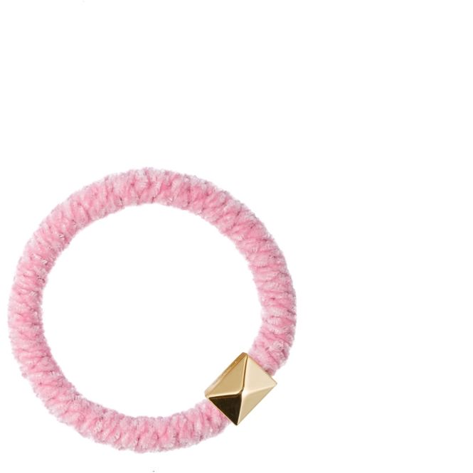 Hovedbilde Fluffy Fat Hair Tie w/Gold Pale Pink DARK