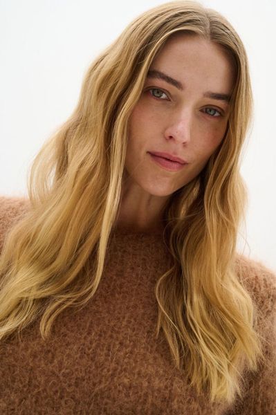 Jetra Mohair Pullover Tobacco Brown In Wear 