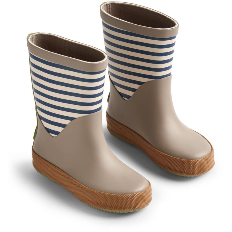 Gummistøvel Juno Blue Stripe Wheat 