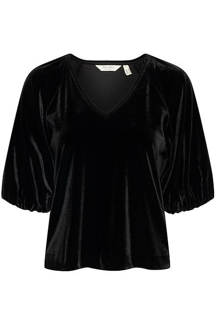 Hovedbilde Metty Bluse Velour Black Part Two 