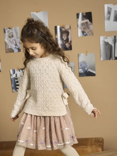 Hovedbilde Skjørt Mesh Broderi Ballerina Shadow Gray Minymo 