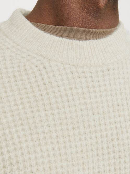 Hovedbilde Jorollie Waffle Knit Crew Neck Moonbeam Jack & ...