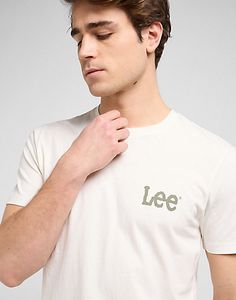 Hovedbilde T-Skjorte Medium Wobbly Ecru Green Logo LEE 