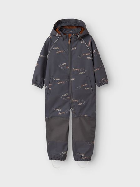 Alfa Softshelldress Grey Pinstripe Airplane Name It