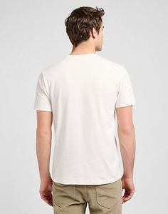 Hovedbilde T-Skjorte Medium Wobbly Ecru Green Logo LEE 