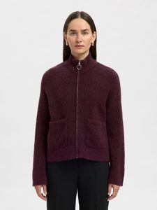 Hovedbilde Sia Ras Knit Cardigan Zipper Fig Selected Femme