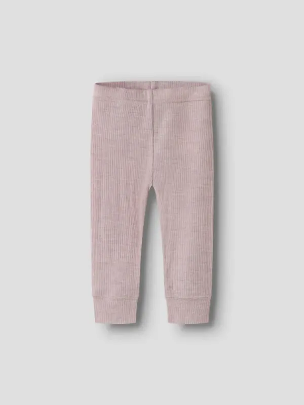 Wax Wool Leggings Rib Violet Ice Name It