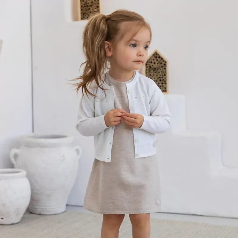 Kjole Frida Beige Lillelam 