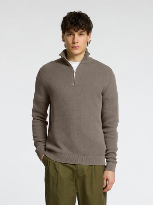 Hovedbilde Dane LS Knit Structur Half Zip Selected Homme