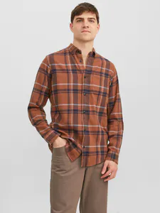 Hovedbilde Jprblubrook Check Twill Shirt LS Cambridge Brown ...